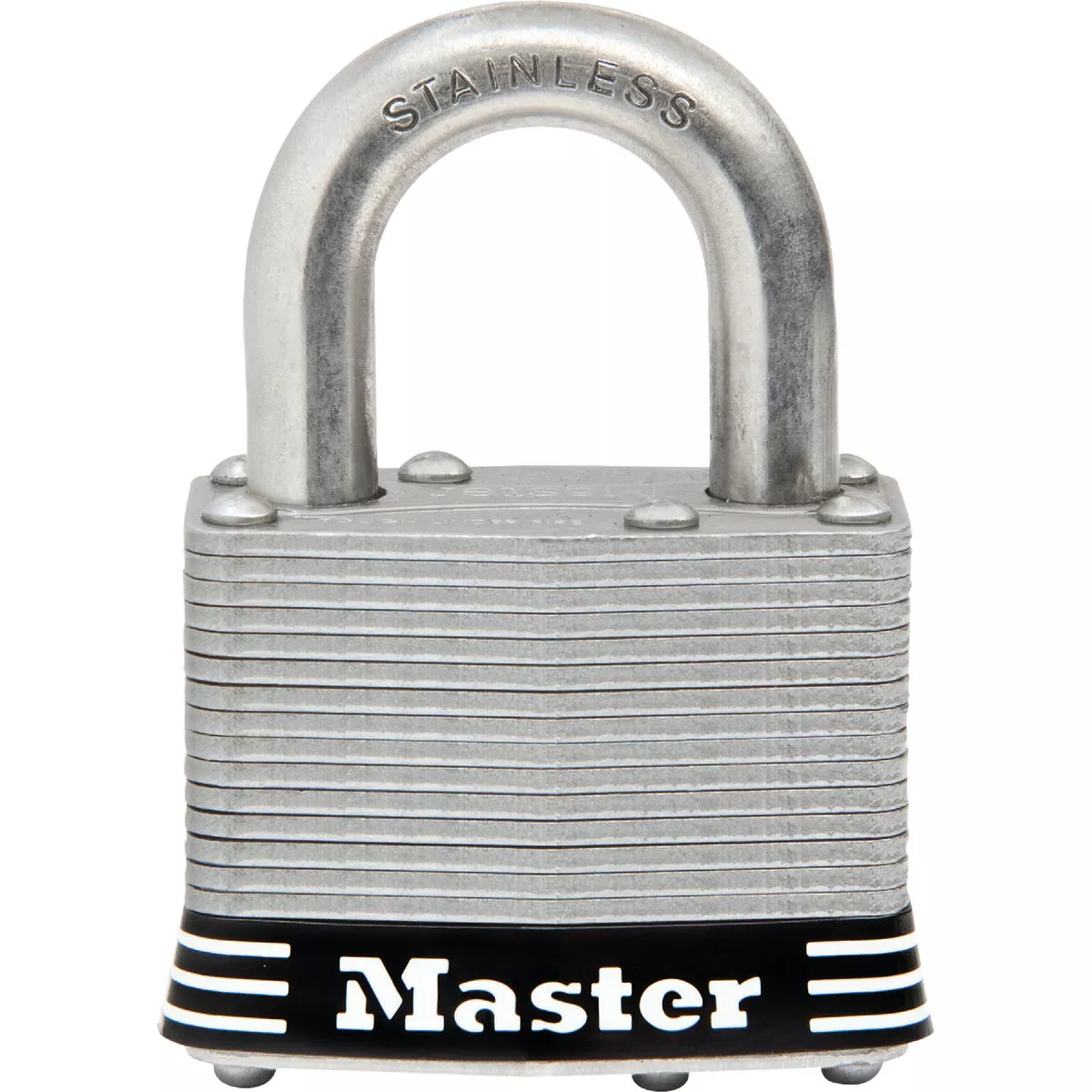 Master Lock 2 In. Laminated Stainless Steel Keyed Padlock with 1 In. Shackle