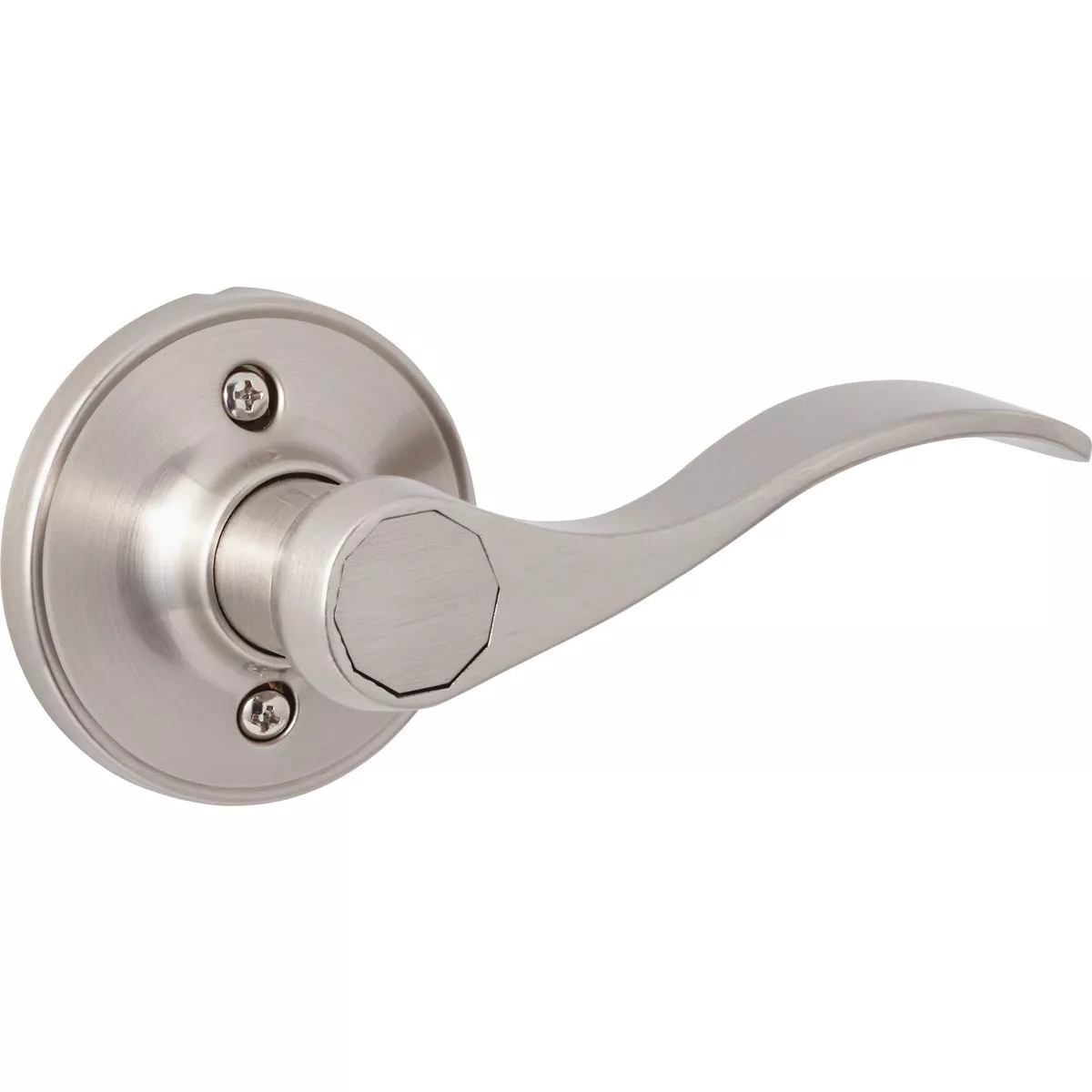 Steel Pro Brushed Nickel Right-Hand Wave Dummy Door Lever
