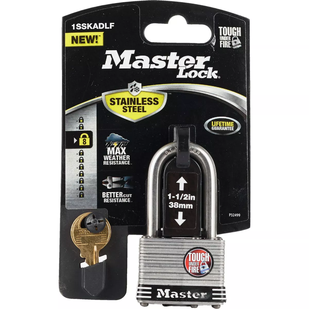 Master Lock 1-3/4 In. Laminated Stainless Steel Keyed Padlock with 1-1/2 In. Shackle - photo 2