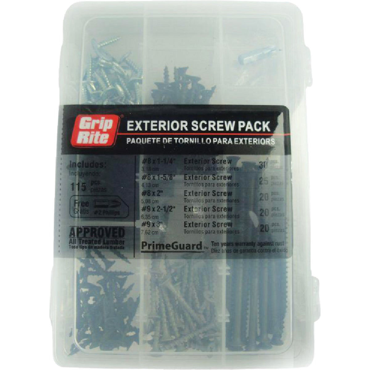 GripRite Exterior Steel Screw Assortment Kit (115 Pcs.) Do it Best