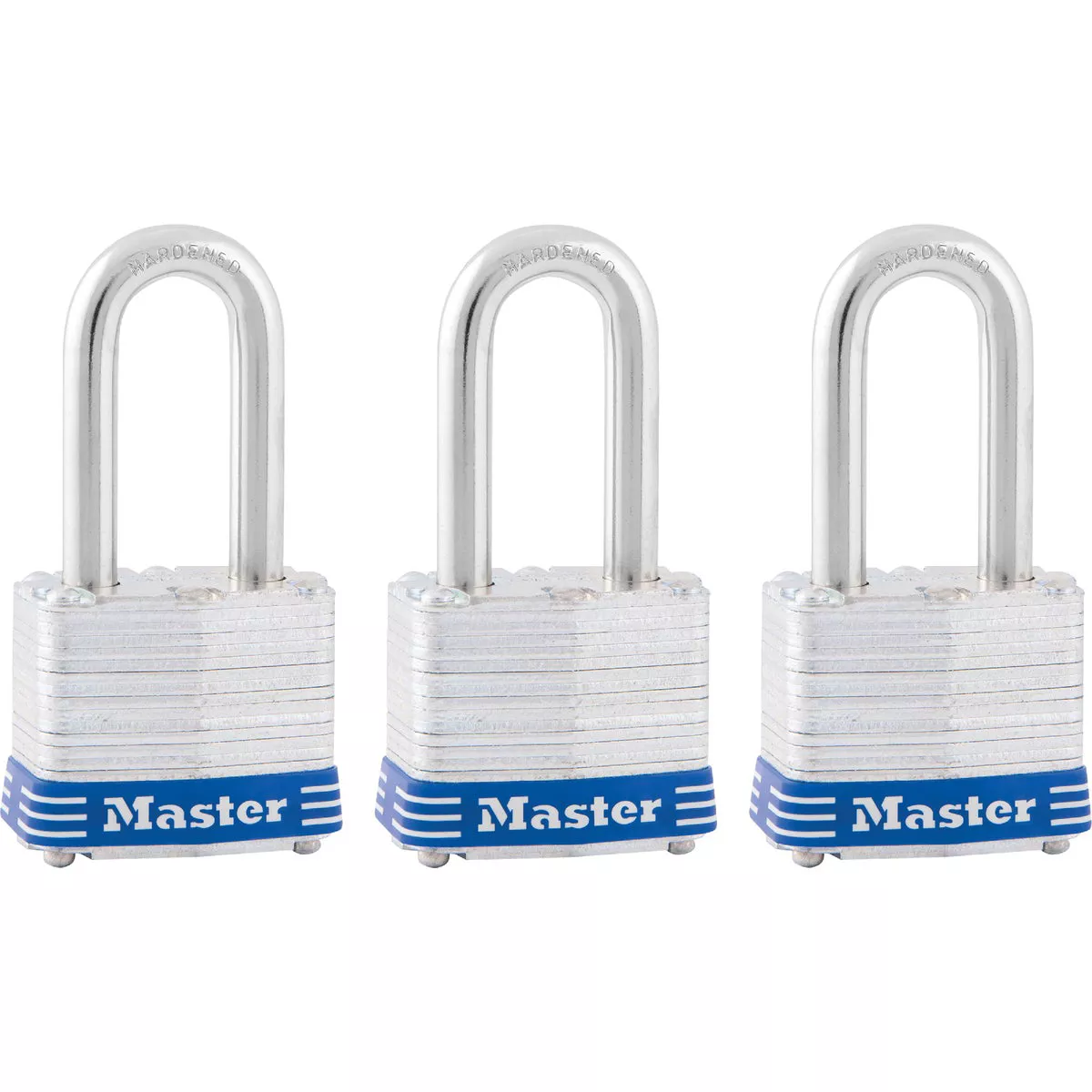Master Lock 1-9/16 In. Laminated Steel Keyed Padlock (3-Pack)