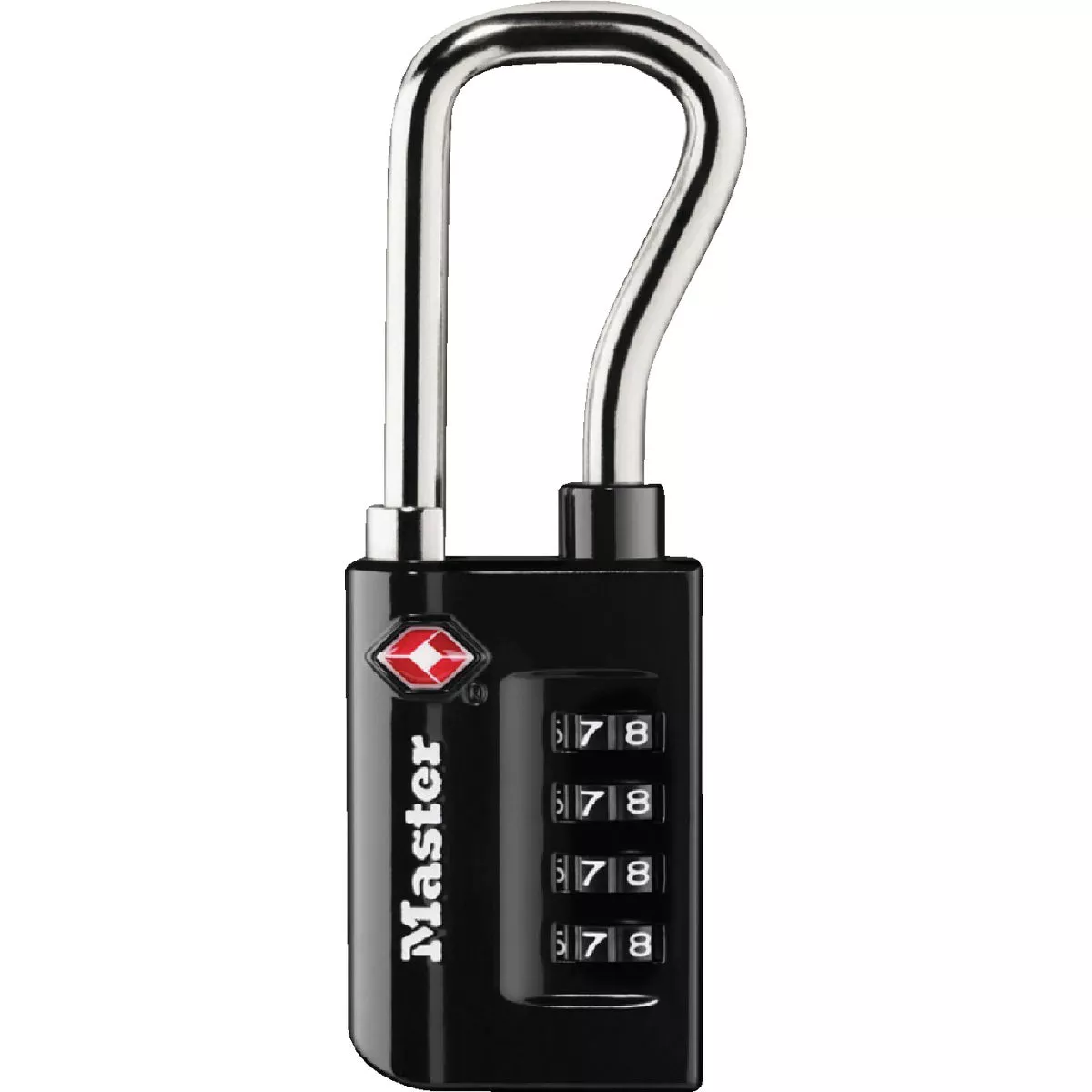 Master Lock 1-5/16 In. Wide Number Combination Luggage Lock with Extended Reach (TSA Accepted)