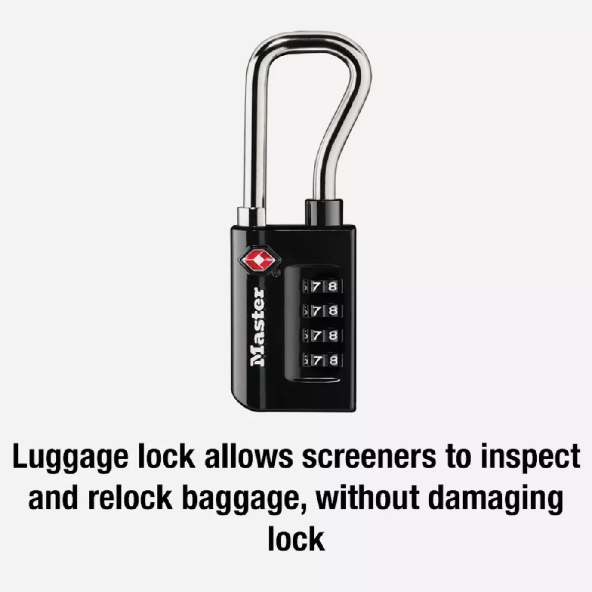 Master Lock 1-5/16 In. Wide Number Combination Luggage Lock with Extended Reach (TSA Accepted) - photo 5