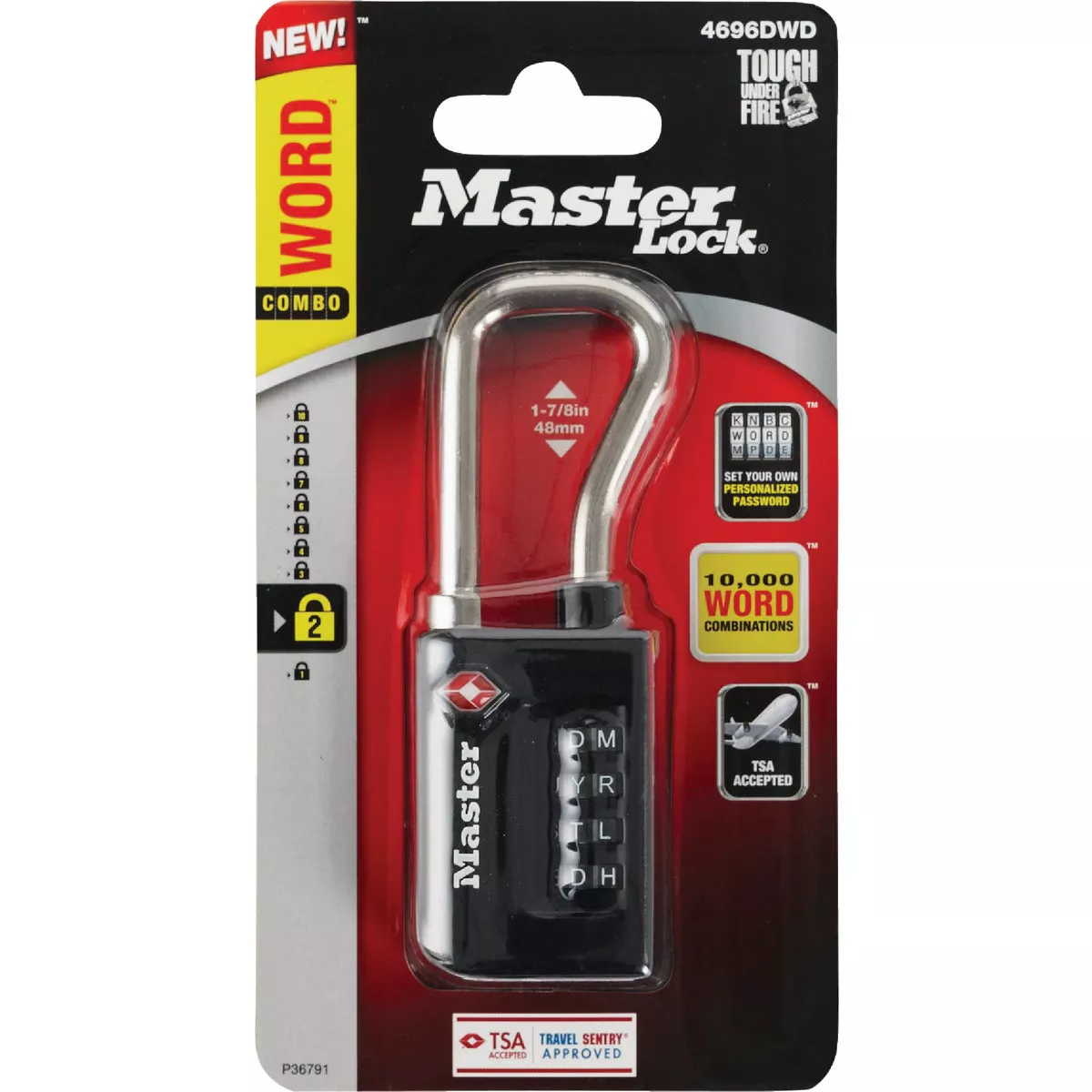 Master Lock 1-5/16 In. Wide Number Combination Luggage Lock with Extended Reach (TSA Accepted) - photo 2