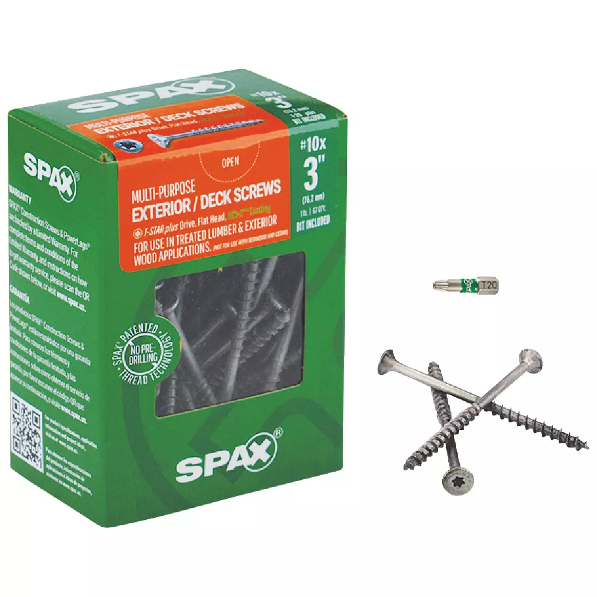 SPAX #10 x 3 In. T20 Plus Flat Head HCR-X (Exterior Rated) Deck Screw (67 Ct.)