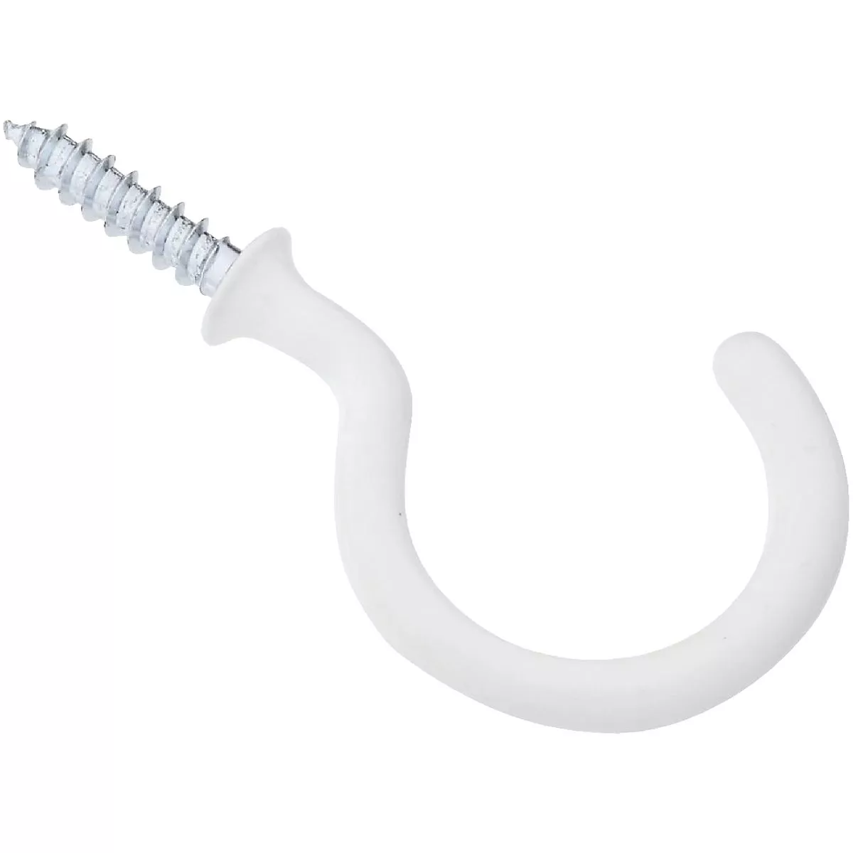 National Hardware 1-1/2 In. White Vinyl Cup Hook (2 Count)