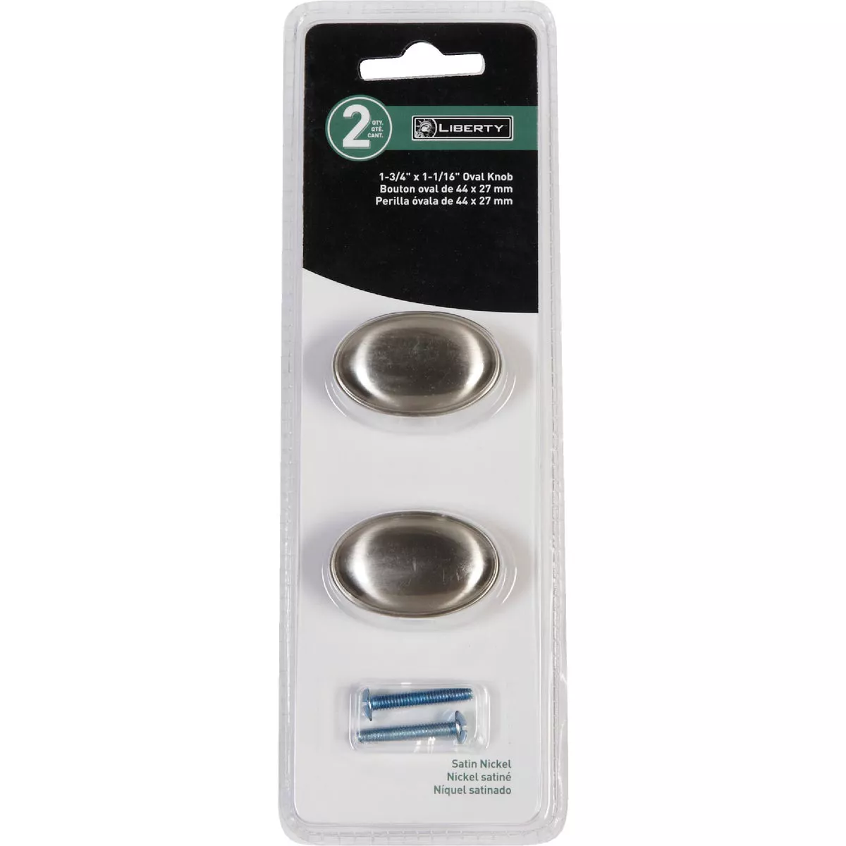 Liberty Satin Nickel 1-3/4 In. Cabinet Knob, (2-Pack) - photo 2