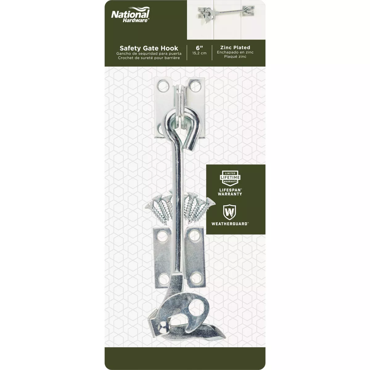National Hardware 6 In. Steel Safety Gate Hook - photo 2
