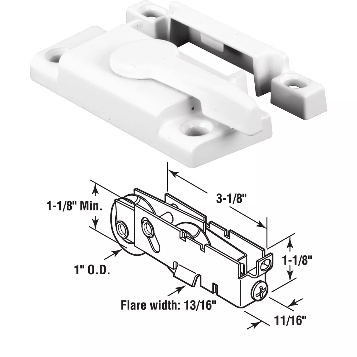 Prime-Line Vinyl Framed Sliding Window Sash Lock