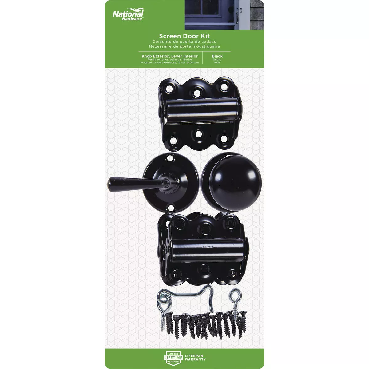 National Black 3-Hinge Screen Door Kit - photo 2