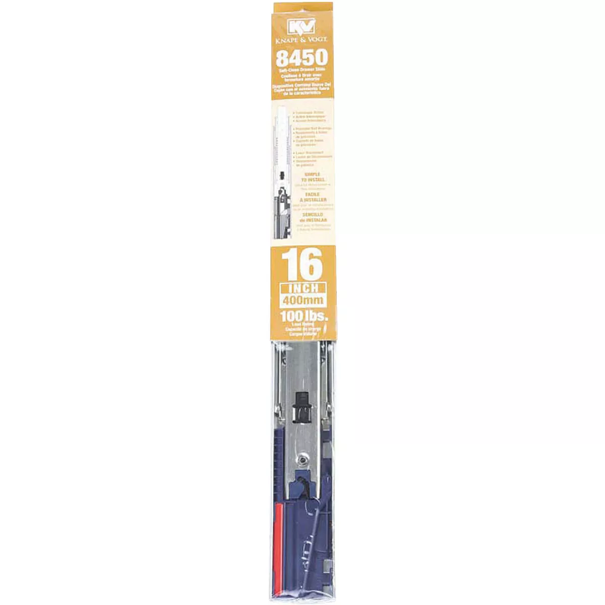 Knape & Vogt 20" Side Steel Drawer Slide (1-Pair)