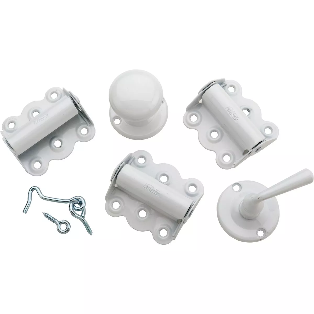 National Hardware White 3-Hinge Screen Door Kit