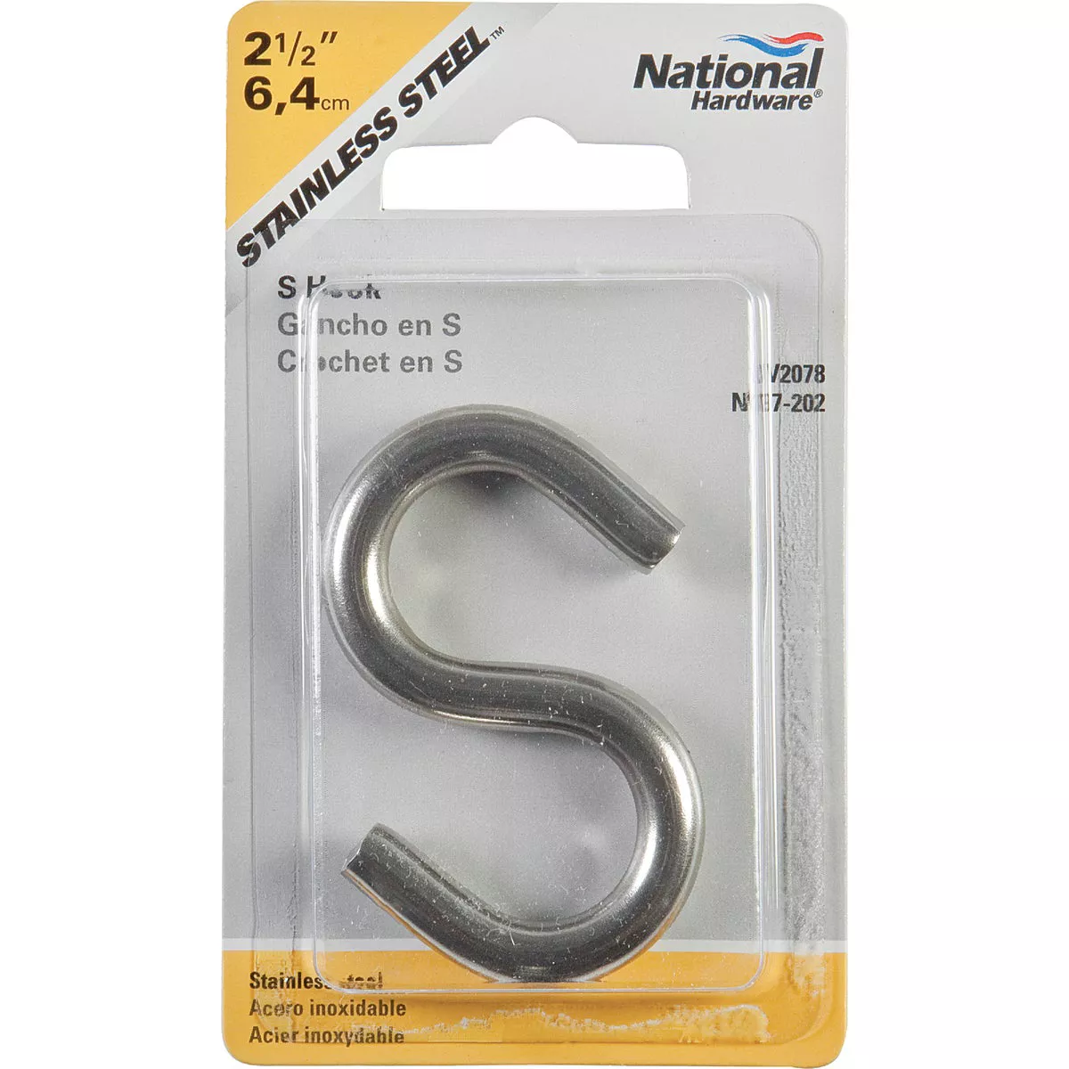 National Hardware 2-1/2 In. Stainless Steel Heavy Open S Hook - photo 2