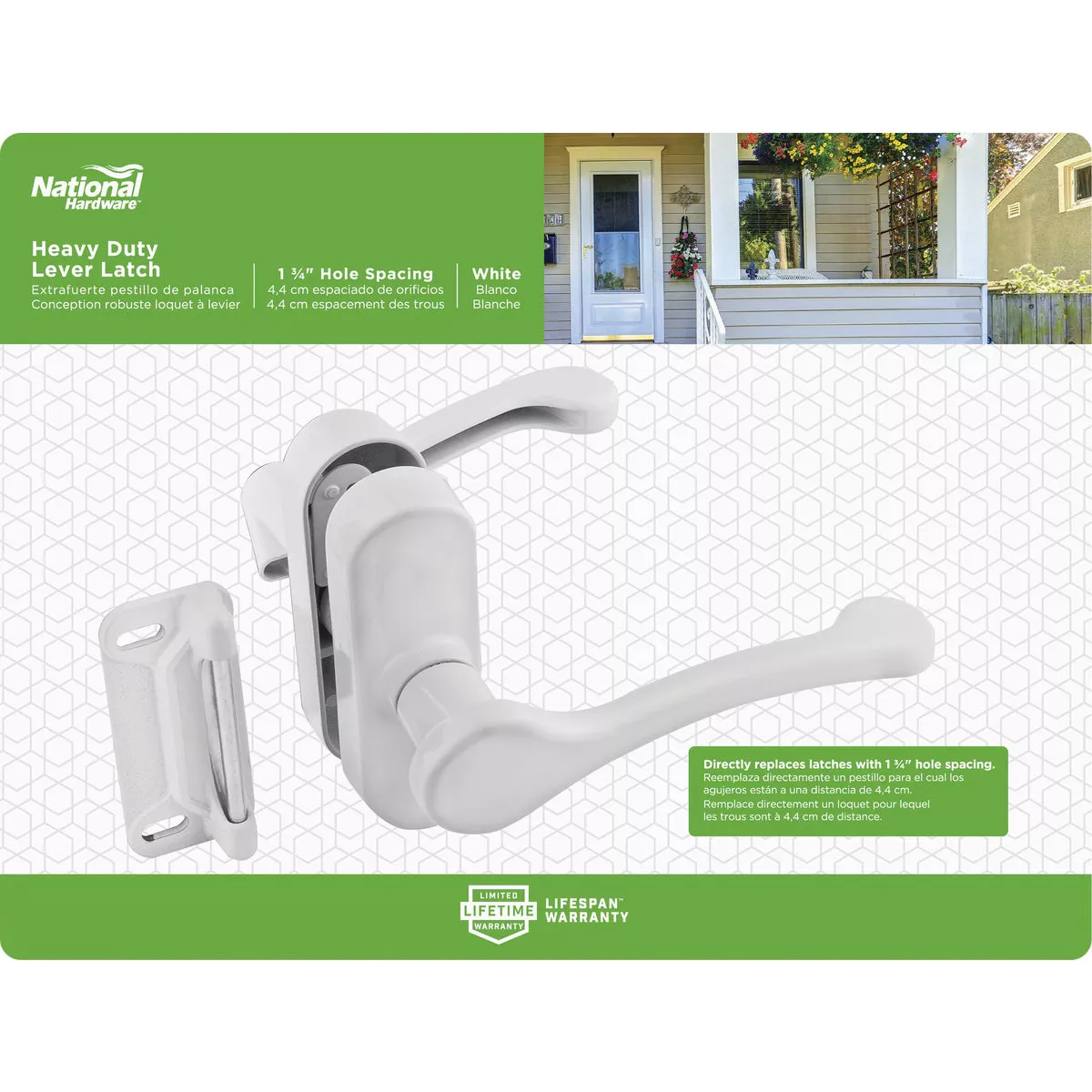 National Hardware White Lever Screen/Storm Door Latch - photo 2