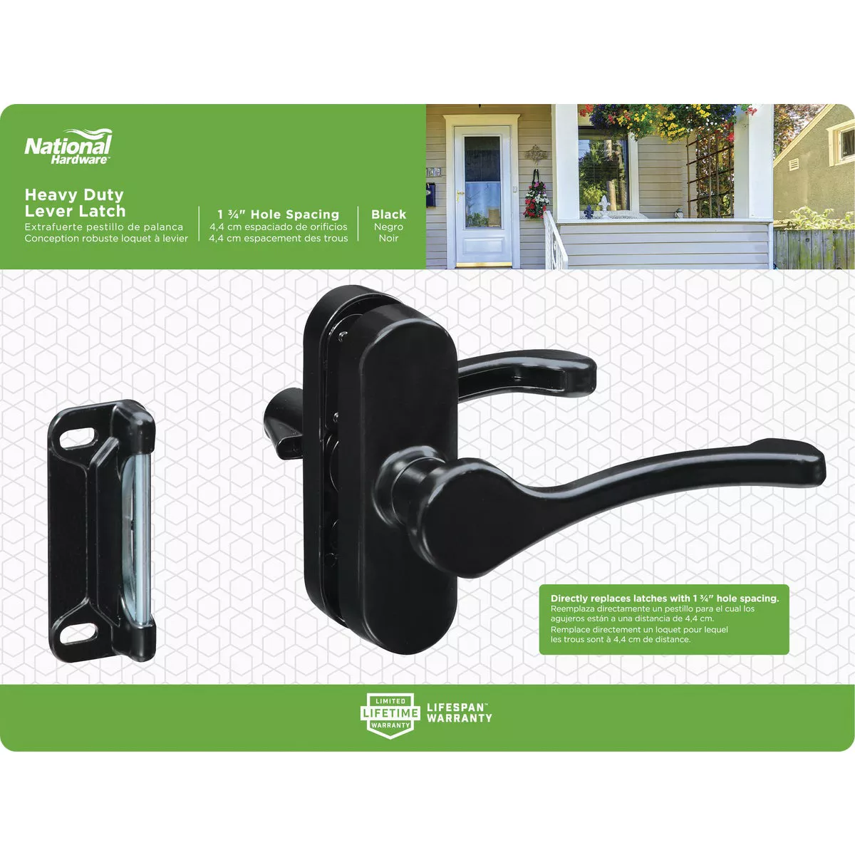 National Hardware Black Lever Screen/Storm Door Latch - photo 2