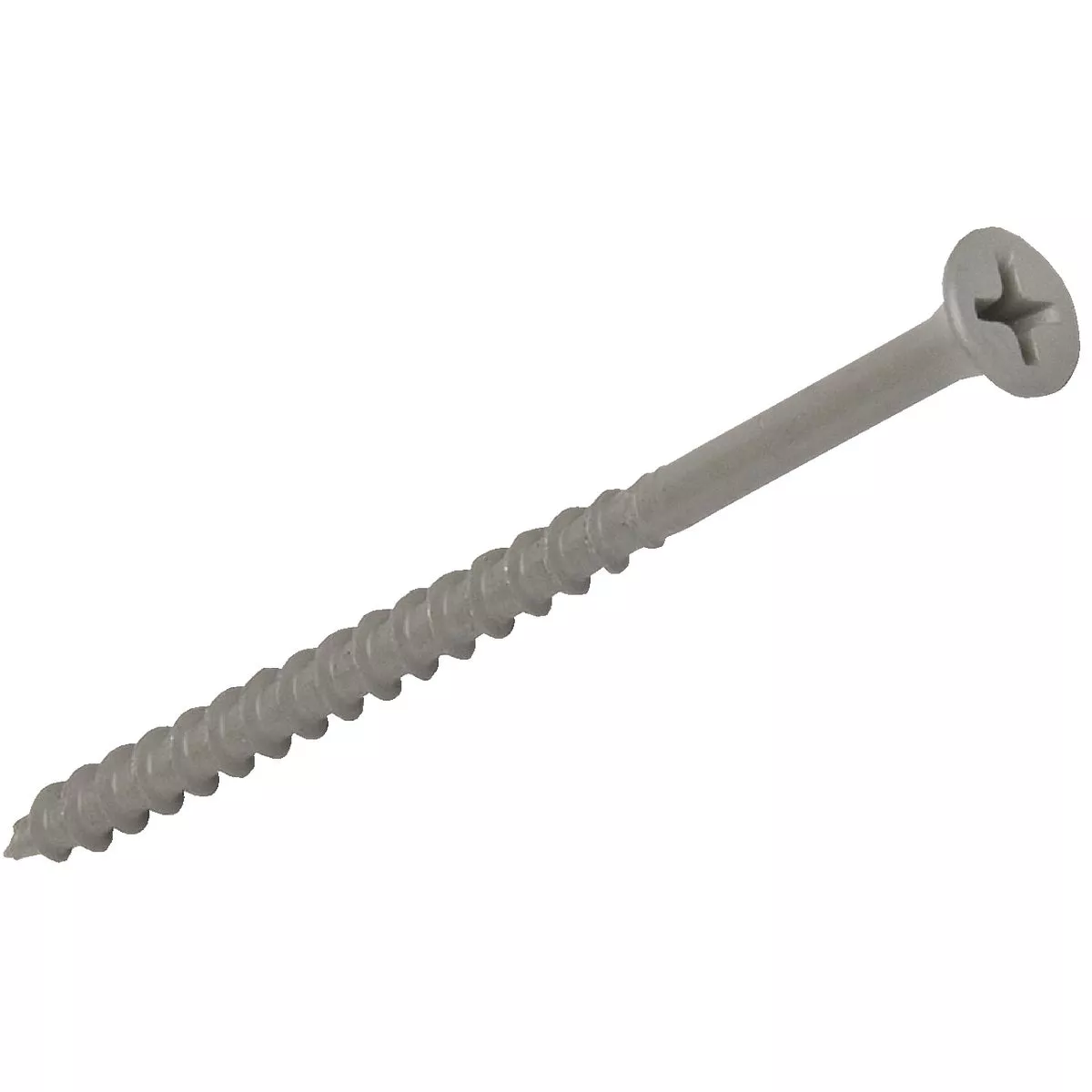 Grip-Rite PrimeGuard Standard #6 x 1-1/4 In. Phillips Gray Wood Deck Screw (325 Ct. Jar)