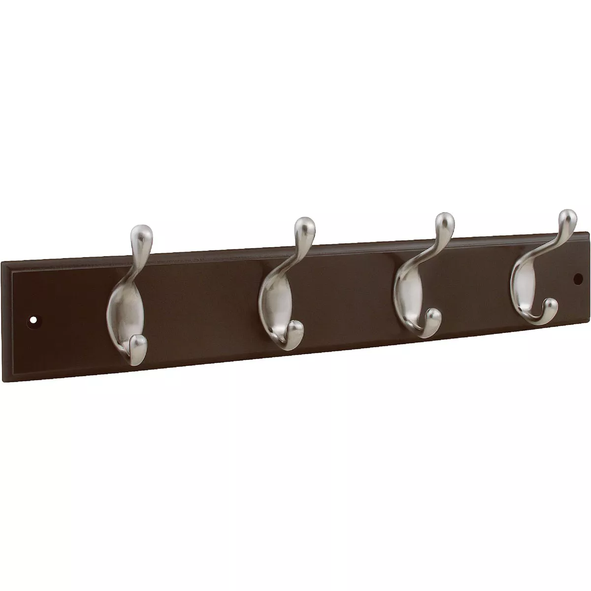 Stanley 18 In. Satin Nicket/Walnut Hook Rail