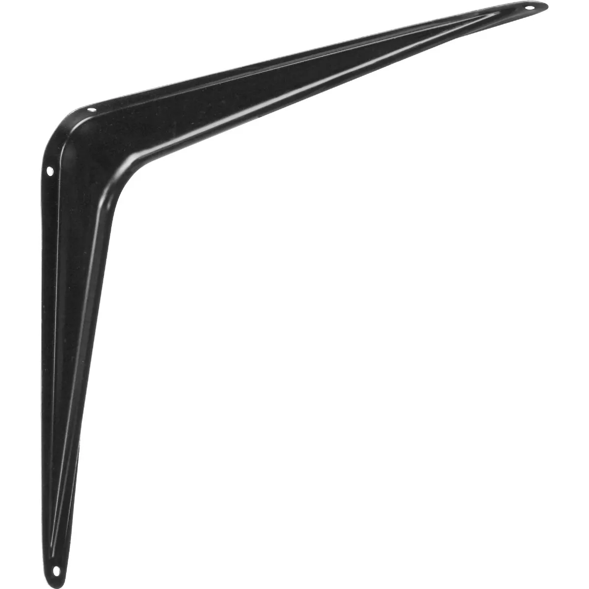 National Hardware 10 In. D. x 12 In. H. Black Steel Shelf Bracket