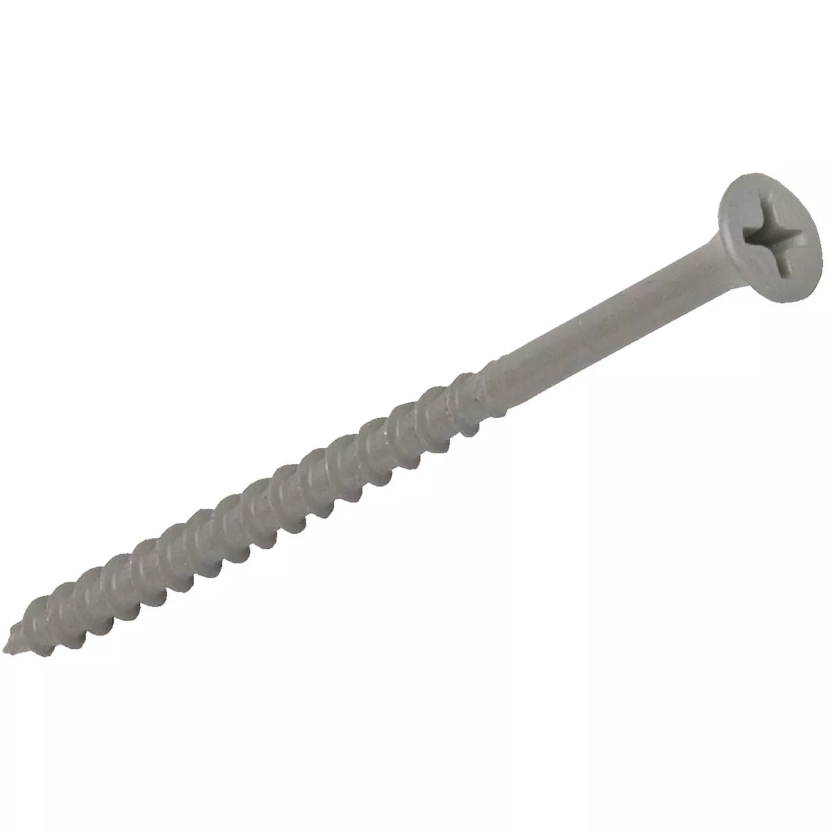 Grip-Rite PrimeGuard Standard #8 x 2-1/2 In. Phillips Gray Wood Deck Screw (100 Ct. Jar)