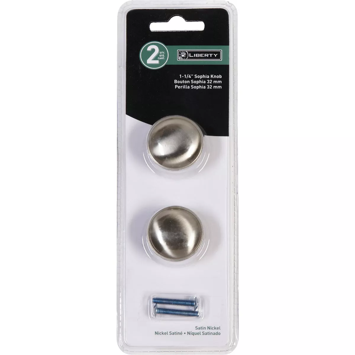 Liberty Satin Nickel 1-1/4 In. Cabinet Knob, (2-Pack) - photo 2