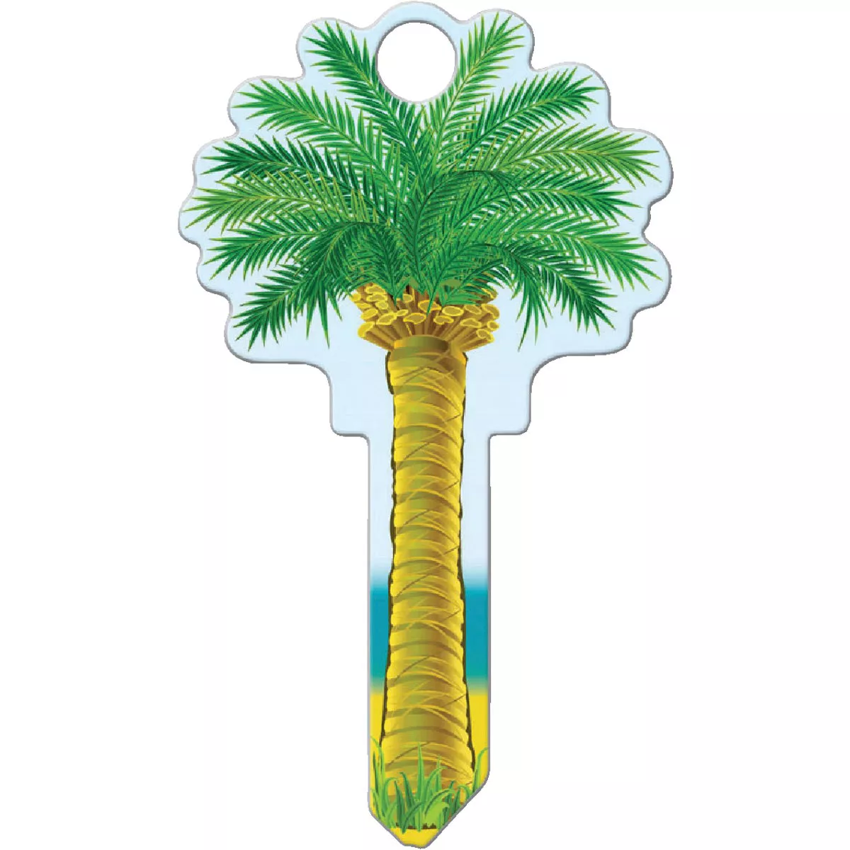 Lucky Line Palm Tree Design Decorative House Key, SC1