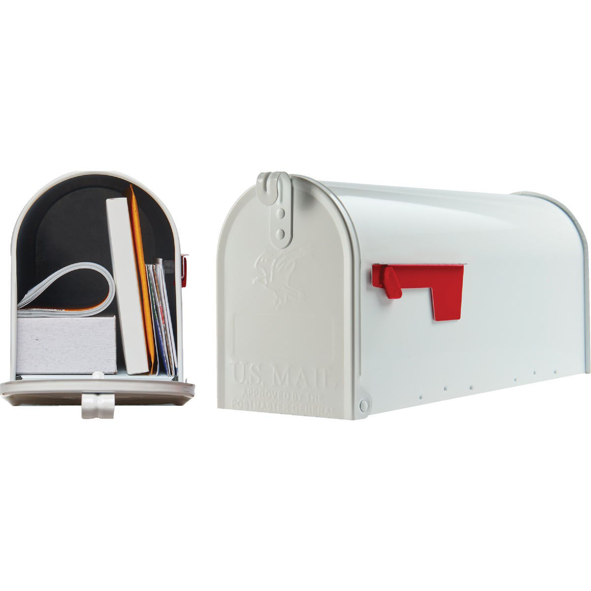 Gibraltar Elite T1 White Steel Rural Post Mount Mailbox | Do it Best
