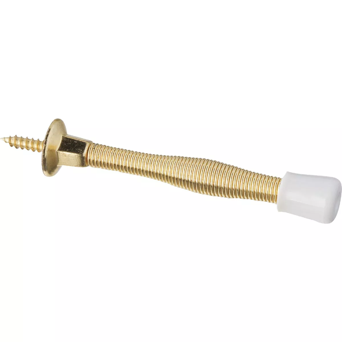 National Bright Brass Spring Door Stop (2-Count)