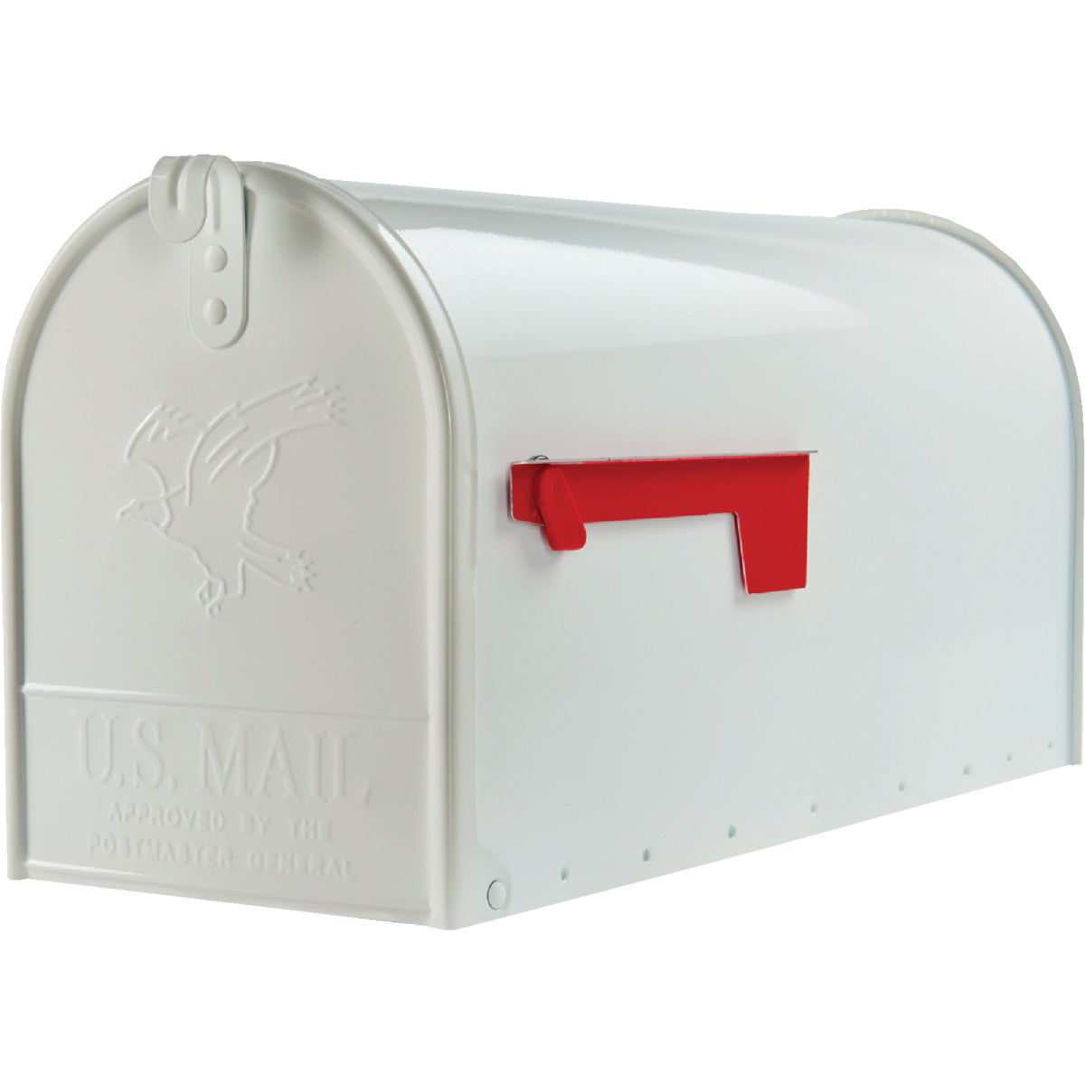 JUMBO Galvanized Steel Post Mount Mailbox - Extra Large Rural Mail Box (Black)
