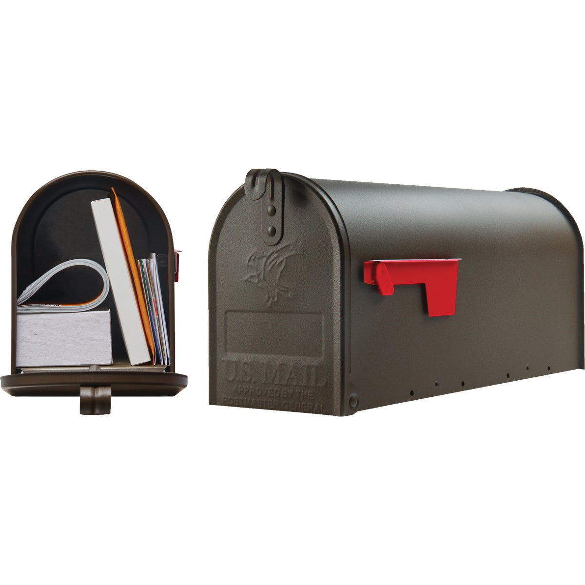 Gibraltar Elite T1 Bronze Steel Rural Post Mount Mailbox | Do it Best