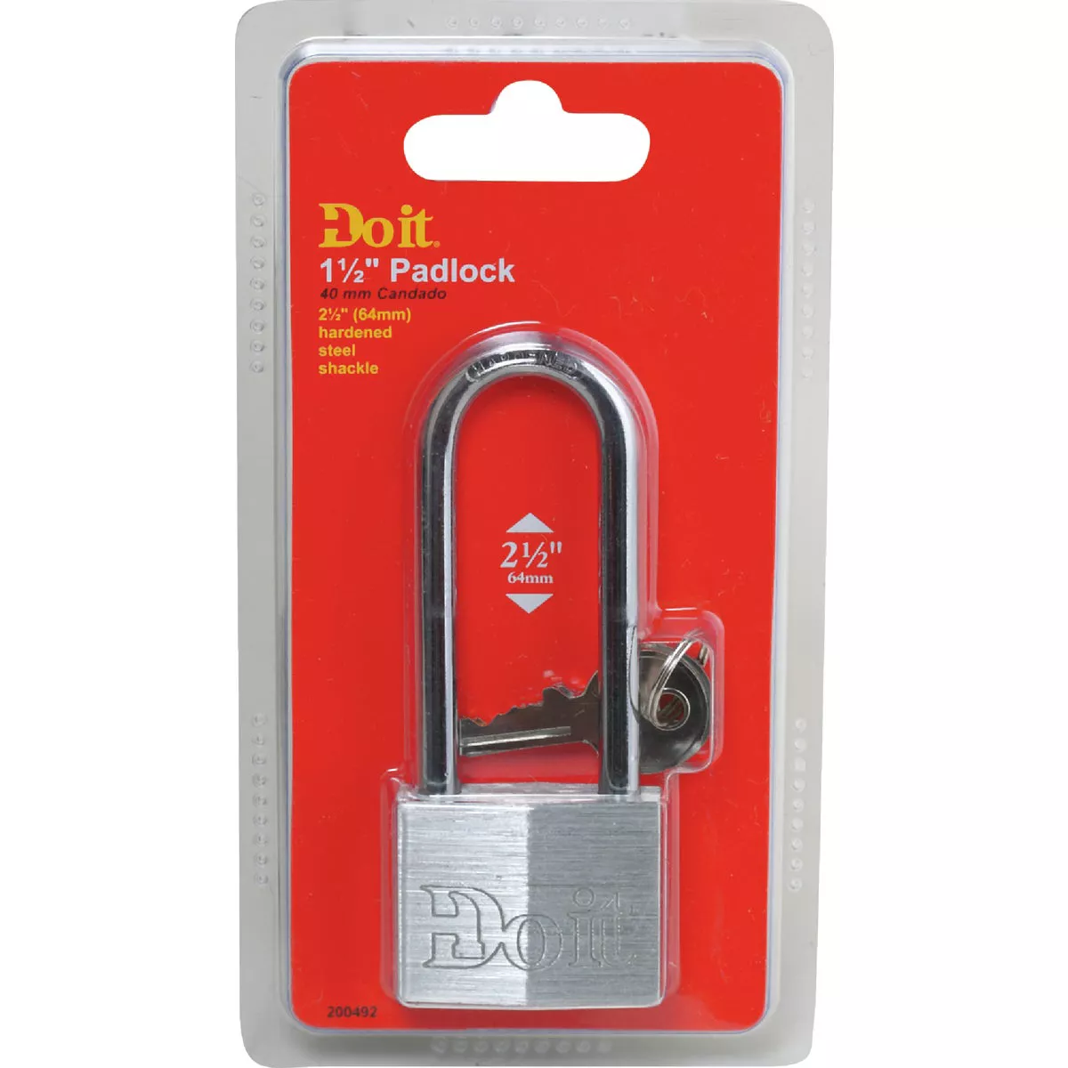 Do it 1-1/2 In. W. Long Shackle Aluminum Padlock - photo 2