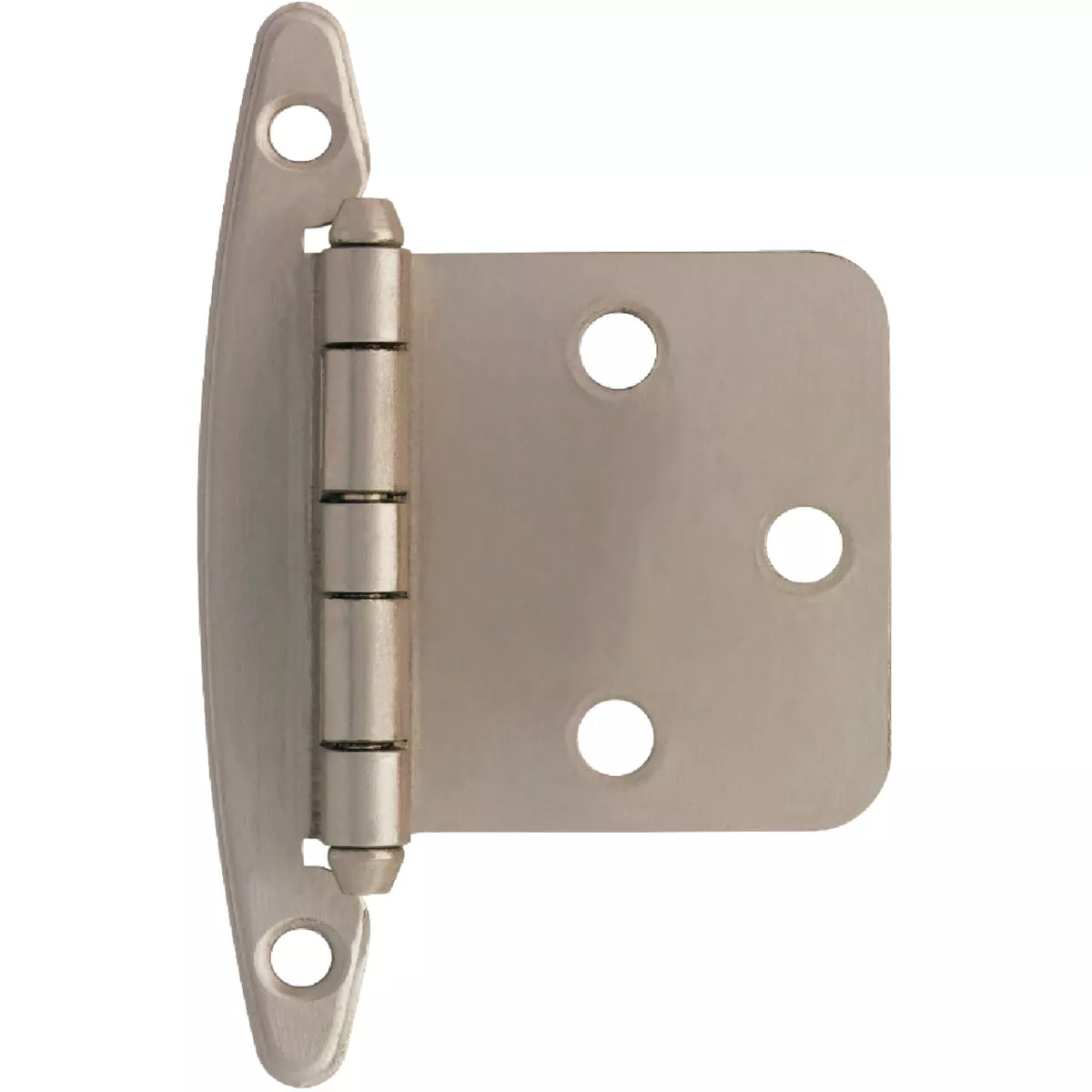 Liberty Satin Nickel Non Self-Closing Overlay Hinge (2-Pack)