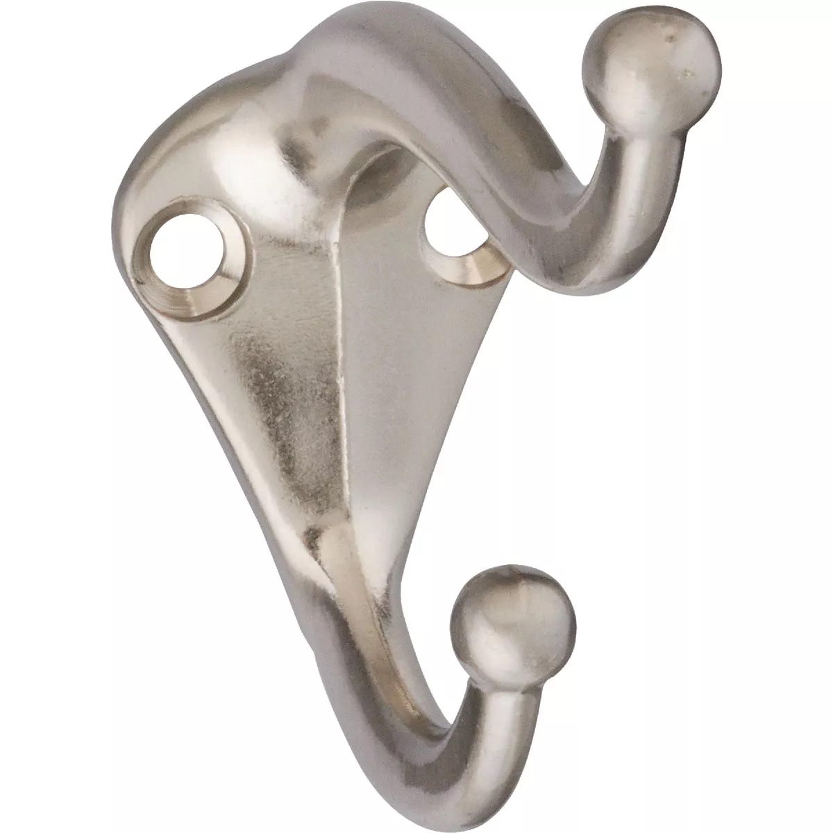National Hardware Satin Nickel Coat & Hat Hook (2-Pack)