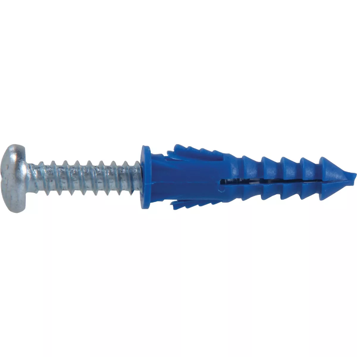 Hillman #8 - #10 - #12 Thread x 1-1/4 In. Blue Ribbed Plastic Anchor (25-Count)