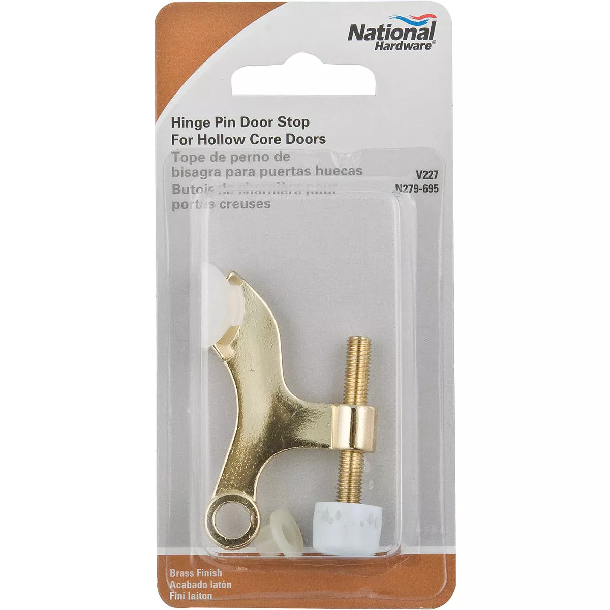 National Hardware Brass Hinge Pin Door Stops - photo 2