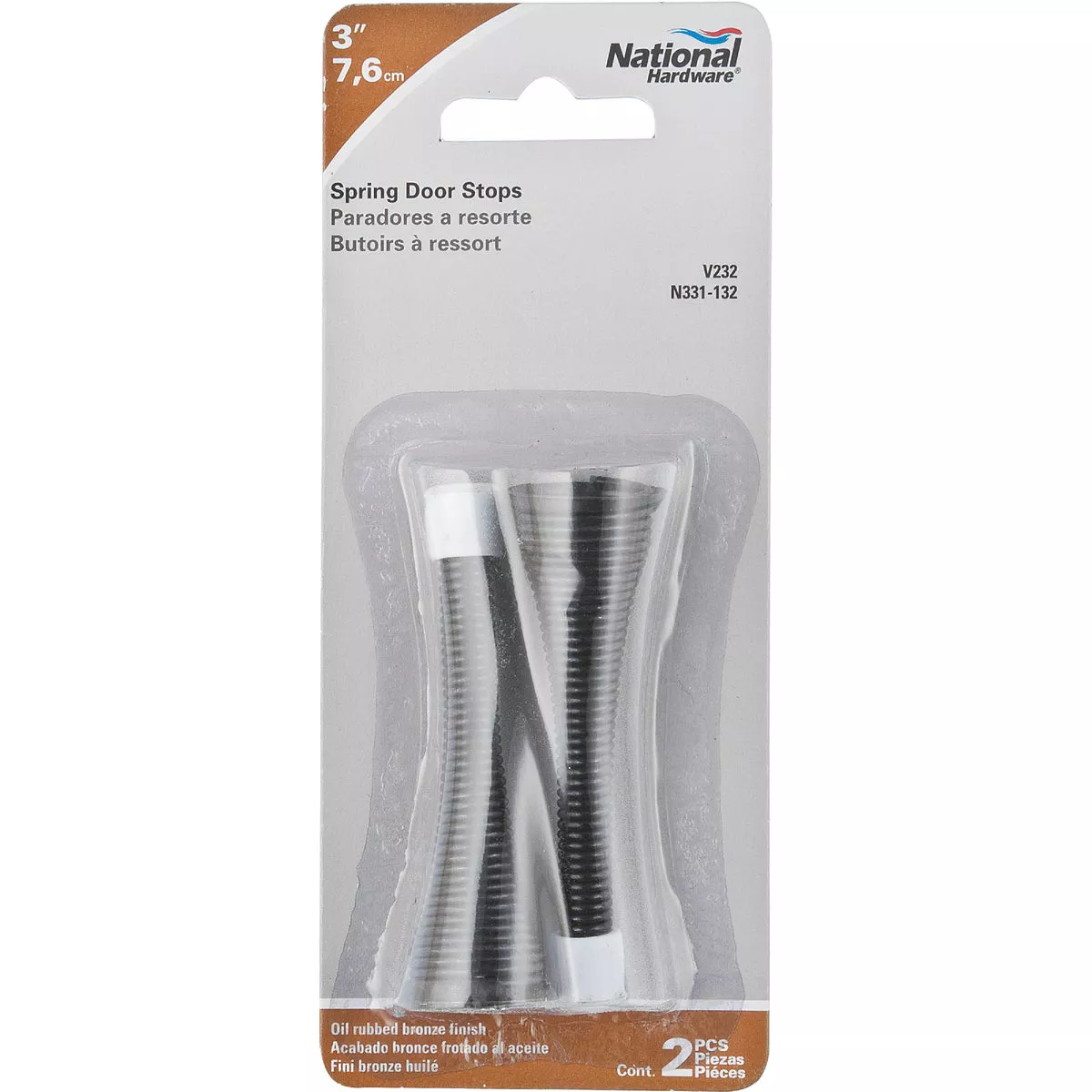 National Hardware 3 In. Oil Rubbed Bronze Spring Door Stop (2-Count) - photo 2