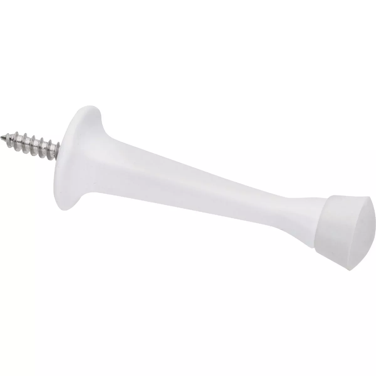 National 3 In. White Rigid Square Door Stop