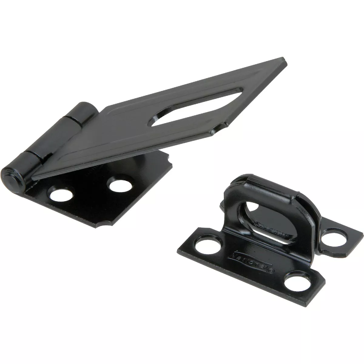 National Hardware 3-1/4 In. Black Non-Swivel Safety Hasp