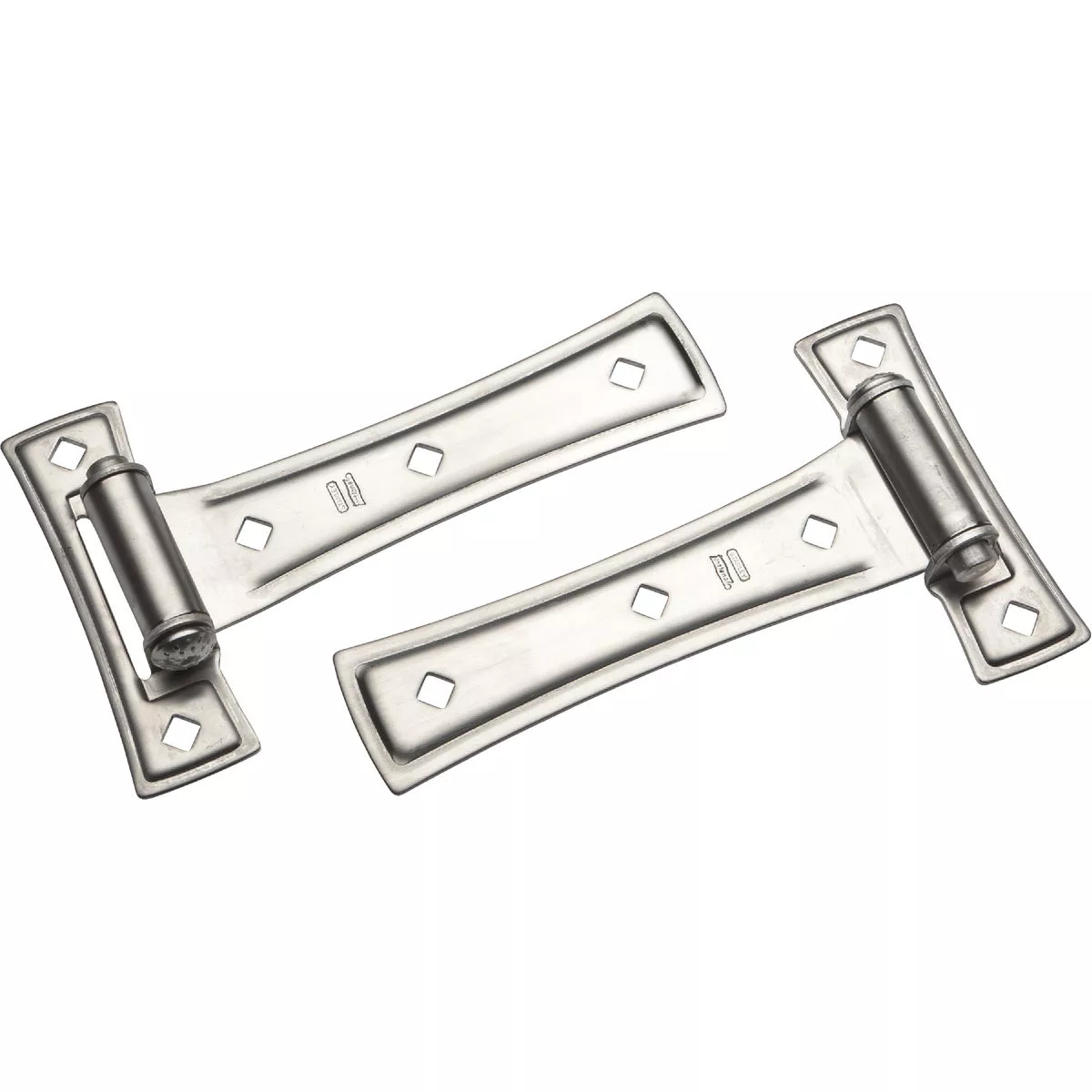 National Satin Nickel 7 In. Steel Contempory Tee Hinge, (2-Pack)