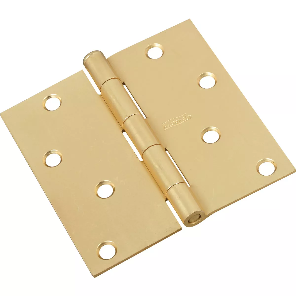 National Hardware 4 In. Square Satin Brass Door Hinge