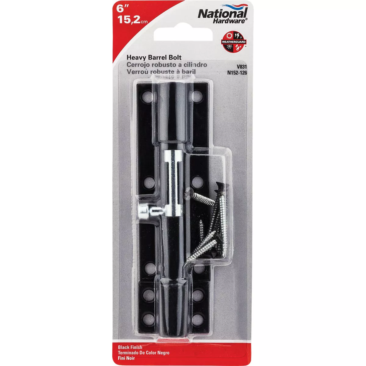 National 6 In. Black Heavy Barrel Bolt - photo 2