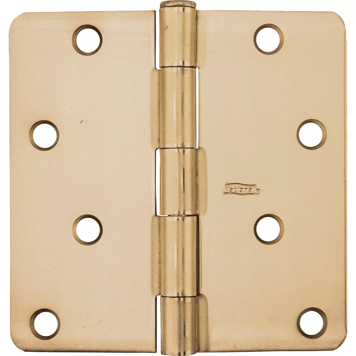 National Hardware 4 In. x 1/4 In. Radius Satin Brass Door Hinge - photo 2