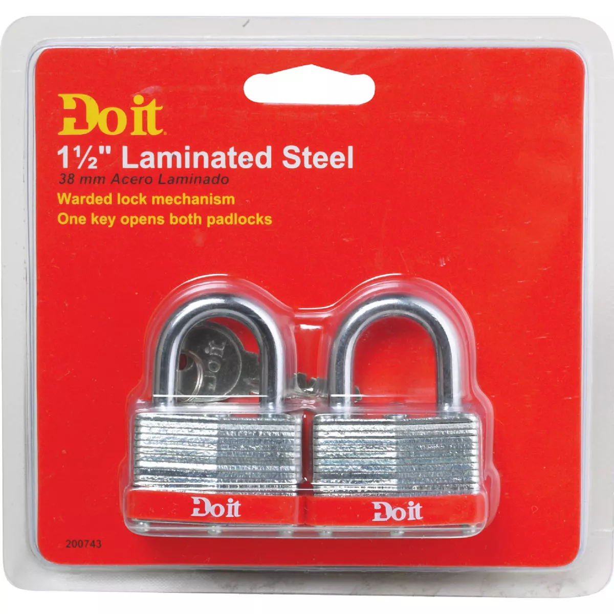 Do it Warded Steel Keyed Padlocks (2-Pack) - photo 2