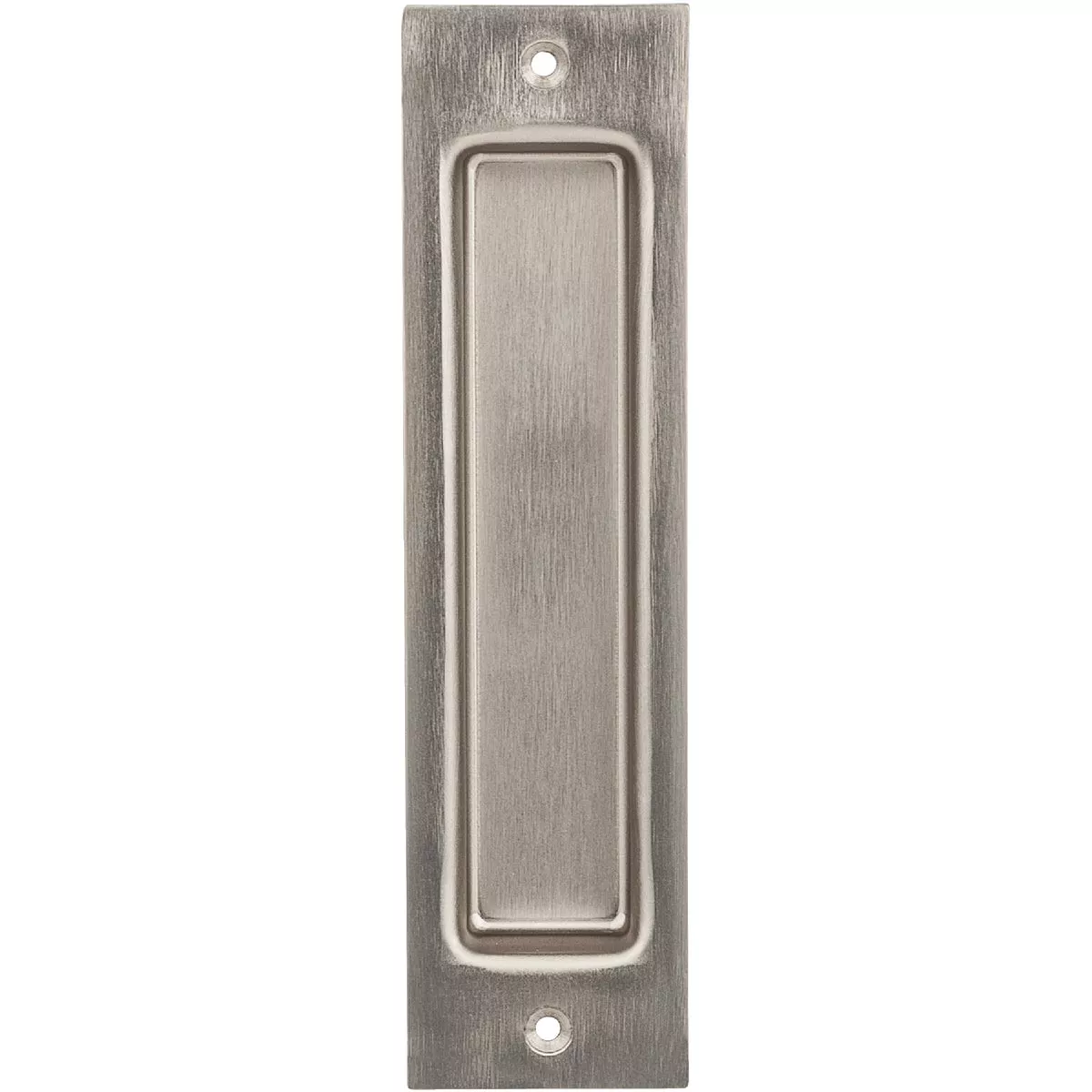 National 8 In. Satin Nickel Flush Barn Door Pull