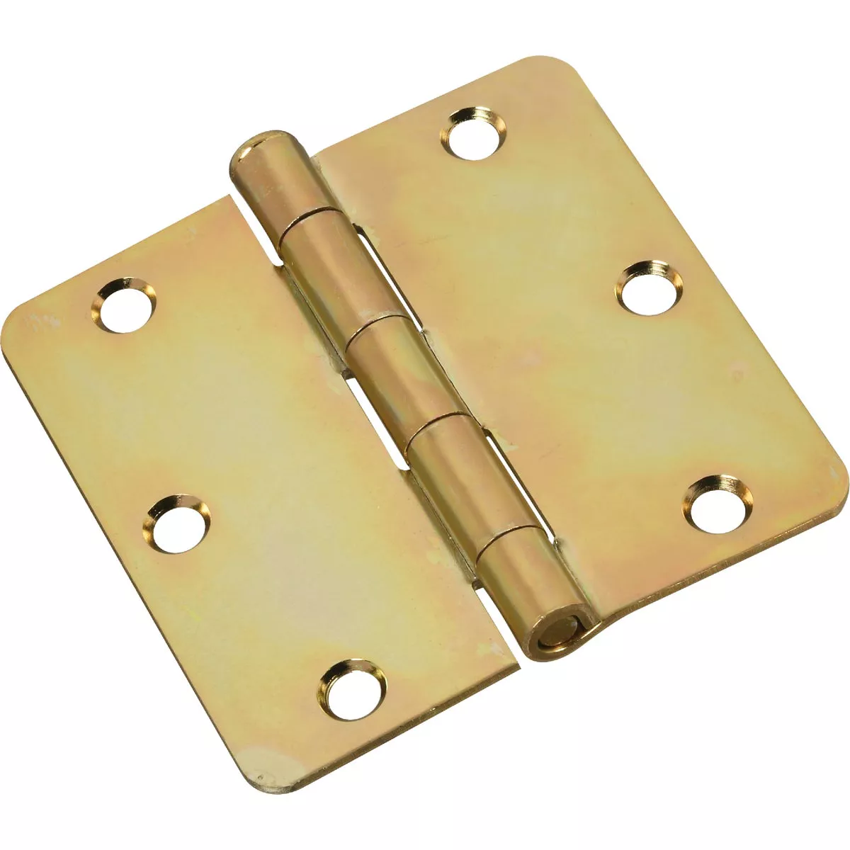 National 3-1/2 In. x 1/4 In. Radius Satin Brass Door Hinge