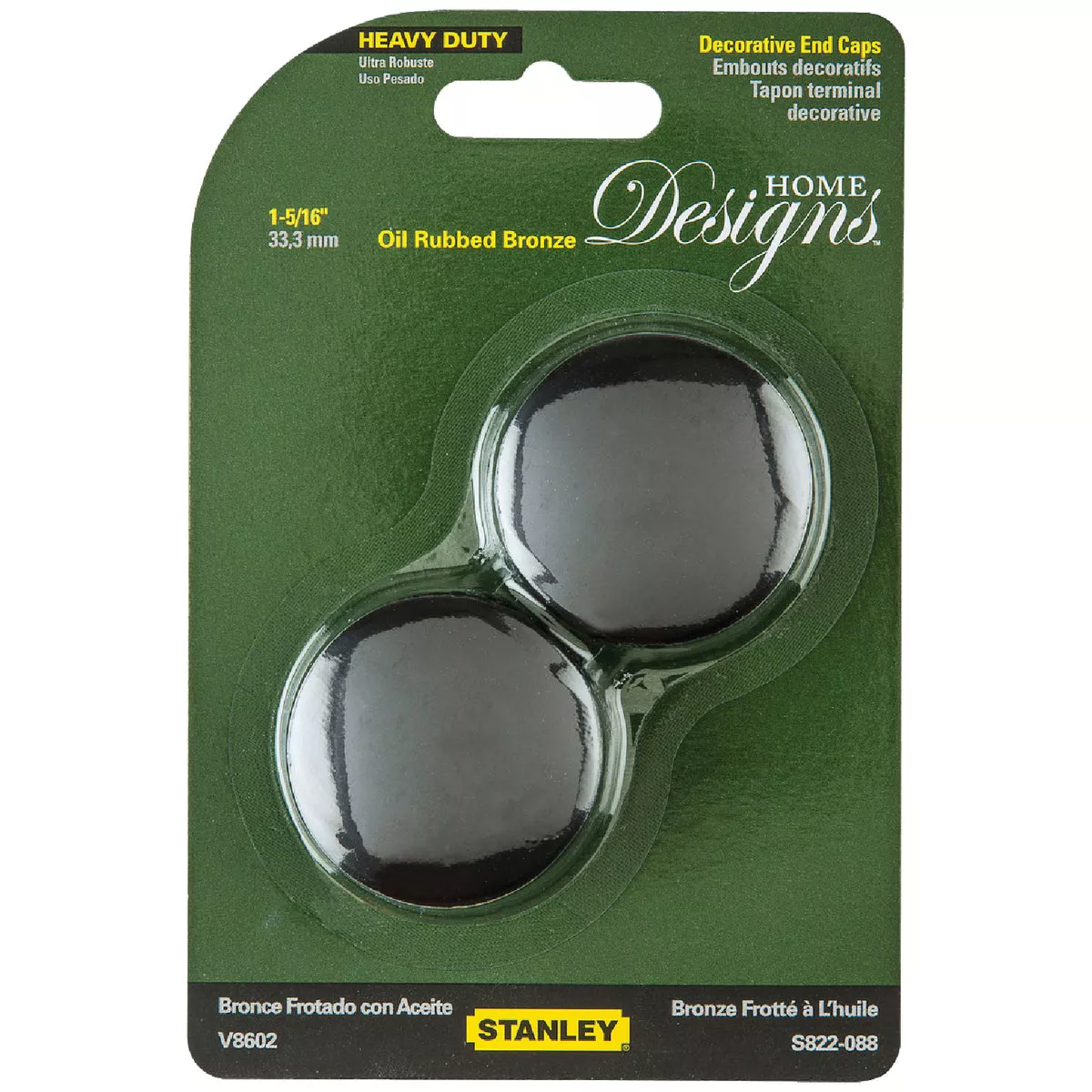 National Catalog V8602 Oil Rubbed Bronze Closet Rod End Caps (2-Count) - photo 2