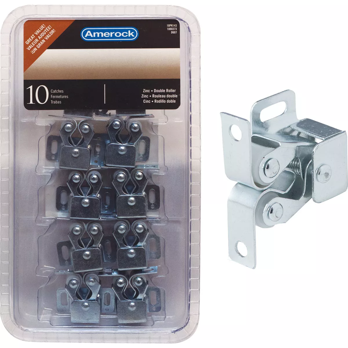 Amerock Double Roller Catch (10-Pack)