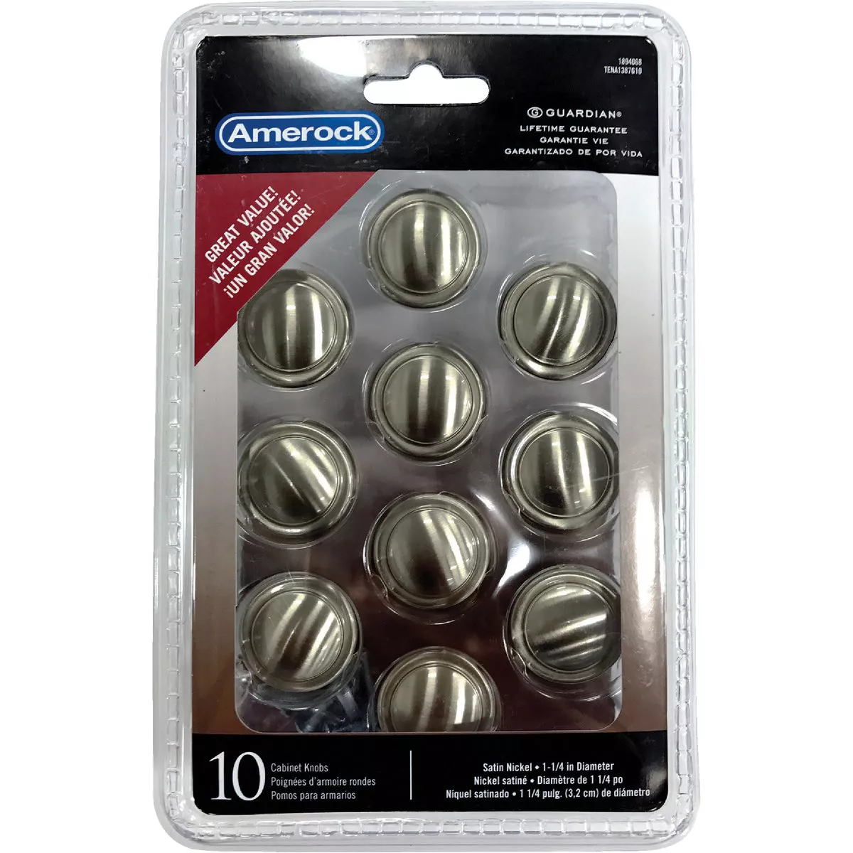 Amerock Everyday Heritage Round Satin Nickel Cabinet Knob (10-Pack) - photo 2