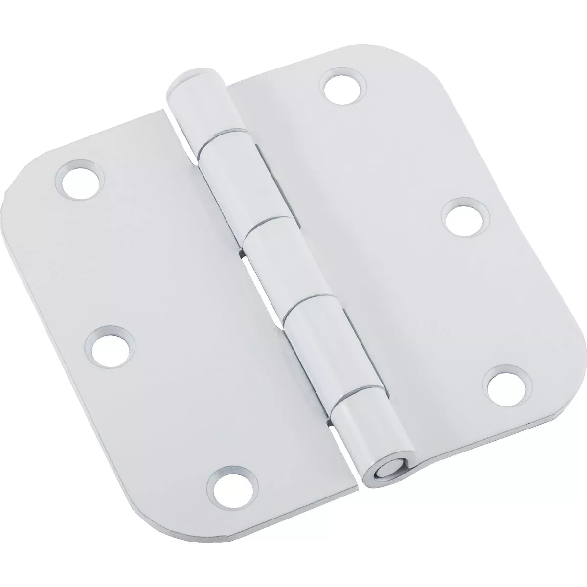 National 3-1/2 In. x 5/8 In. Radius White Door Hinge