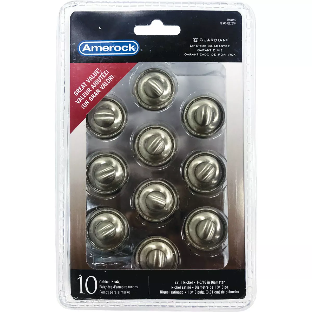 Amerock Everyday Heritage Round Satin Nickel Cabinet Knob (10-Pack) - photo 2