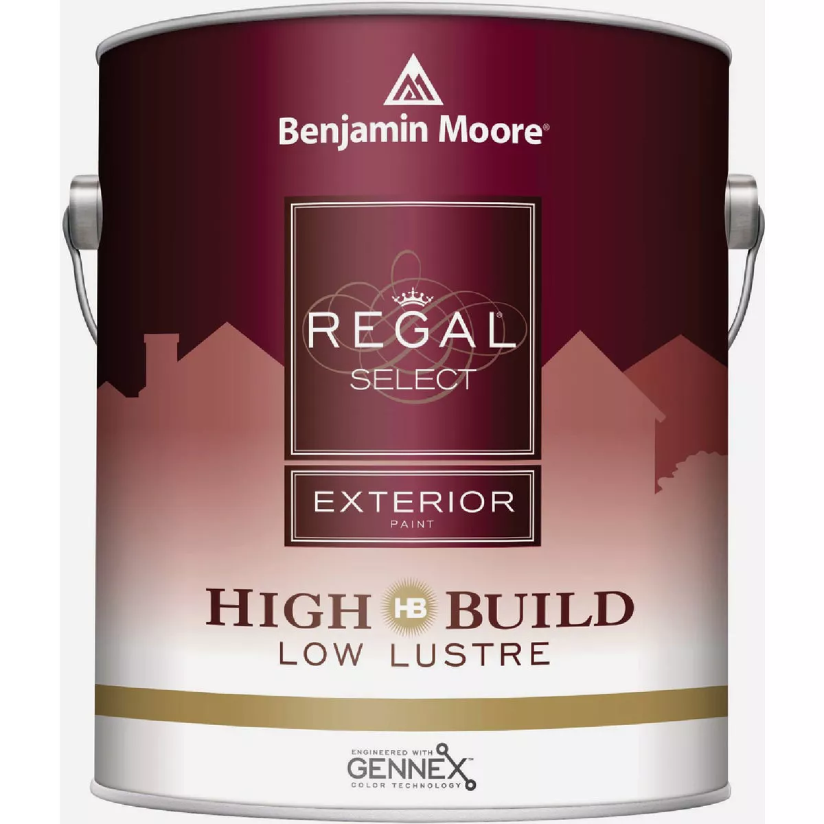 Benjamin Moore Regal Select Acrylic Latex Low Lustre High Build Exterior House Paint, White, 1 Gal.